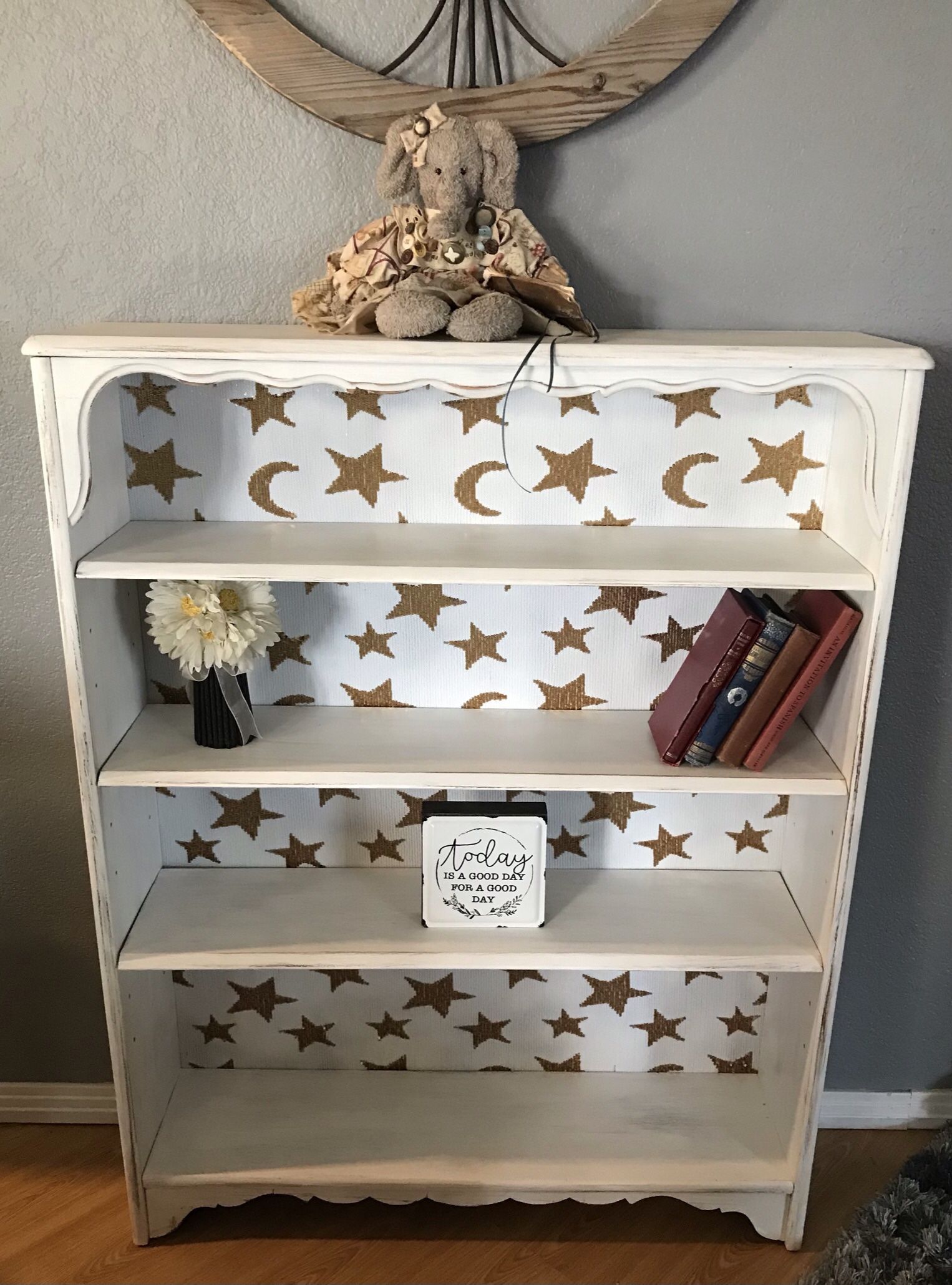 Shabby chic moon and stars bookcase-price Firm