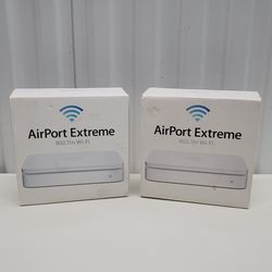 Lot Of 2 Apple A1354 AirPort Extreme 802.11n Wi-Fi Base Station Wireless Routers