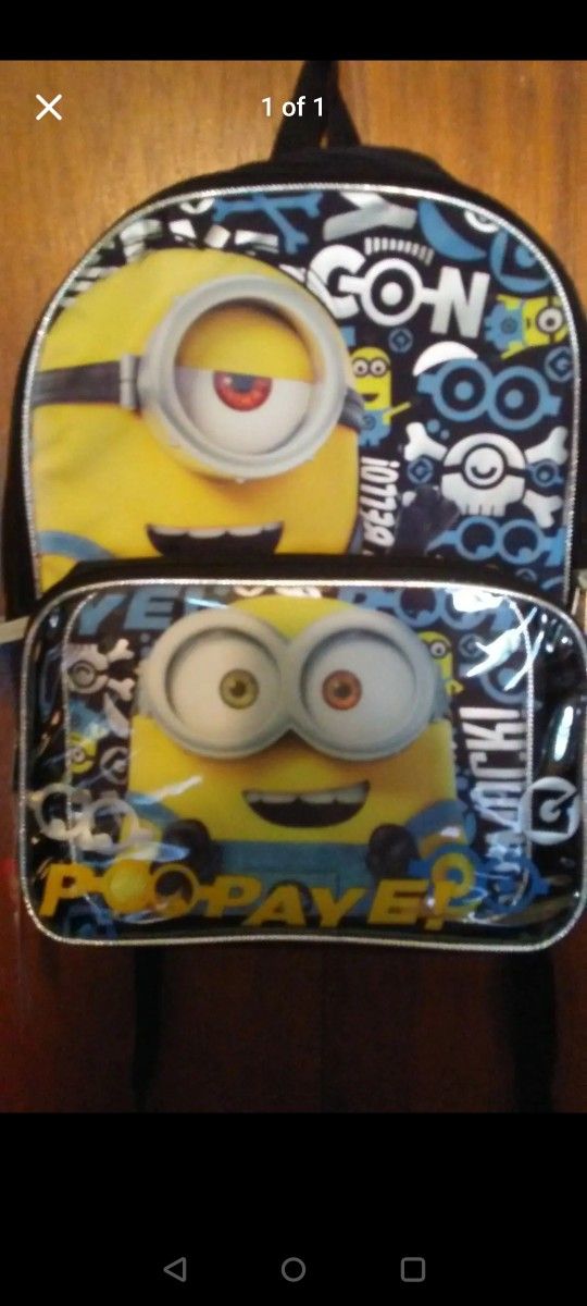 Brand New Despicable Me Minions Backpack & Lunchbox