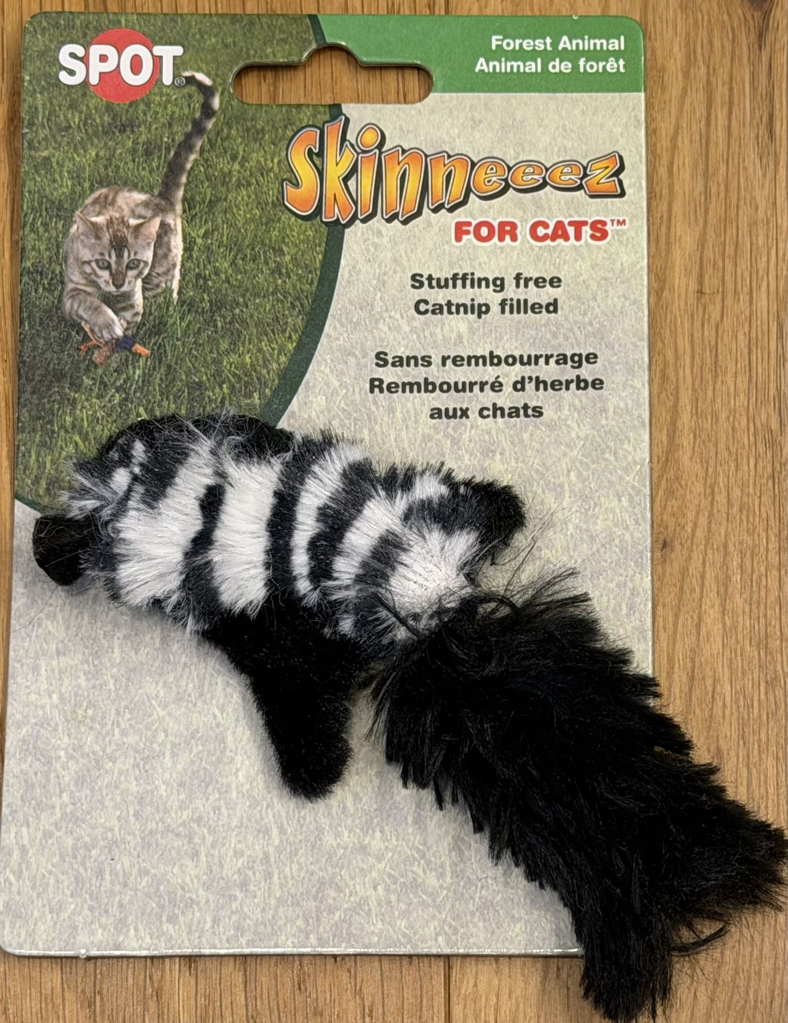 Great Cat Toy! 5 inch Skinneeez for Cats Forrest Animal:Skunk - $6.99