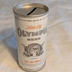 Vintage "Little Oly" 7oz Can Coin Bank