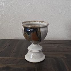 Rustic Boho Pottery Goblet  