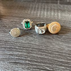 Silver Plated And Gold Plated Ring For Woman Size 8 For $25