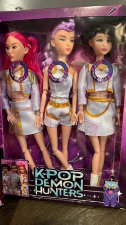 K-pop demon hunters singing dolls set of 3