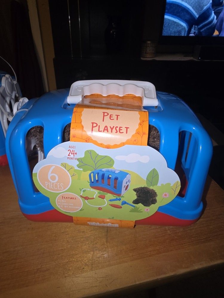 🆕️ 6 PIECE PET PLAYSET. INCLUDES A PUPPY