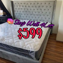 New King Size Bed With Mattress 