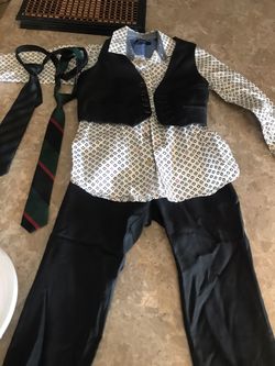 Dress pants,vest,shirt and ties