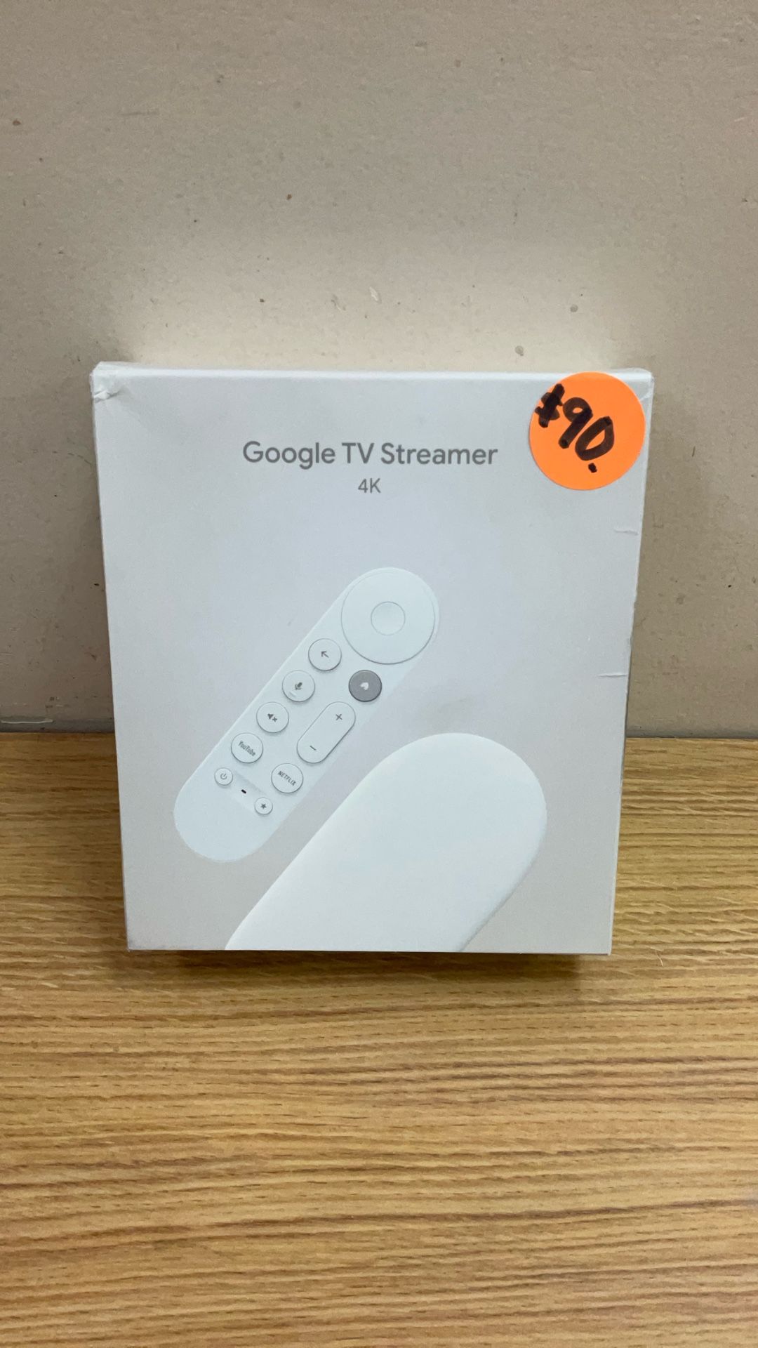 GOOGLE TV STREAMER (4K) WITH VOICE REMOTE.