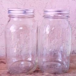 (2) Mason Jars, 32 Oz. 