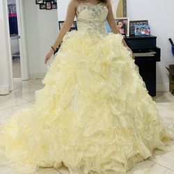 Yellow Quinceñera Dress