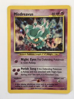 Misdreavus Rare Holo #11 Neo Revelation Pokémon TCG 2000