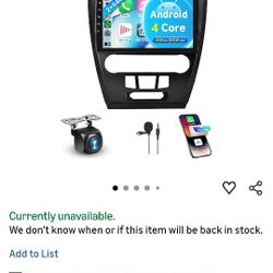 New 10" Touch Screen Bluetooth Radio For 2009-2012 Ford Mustang Fusion Mondeo