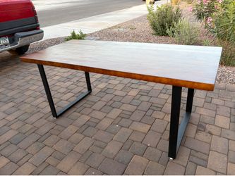 Modern Industrial Wood Table