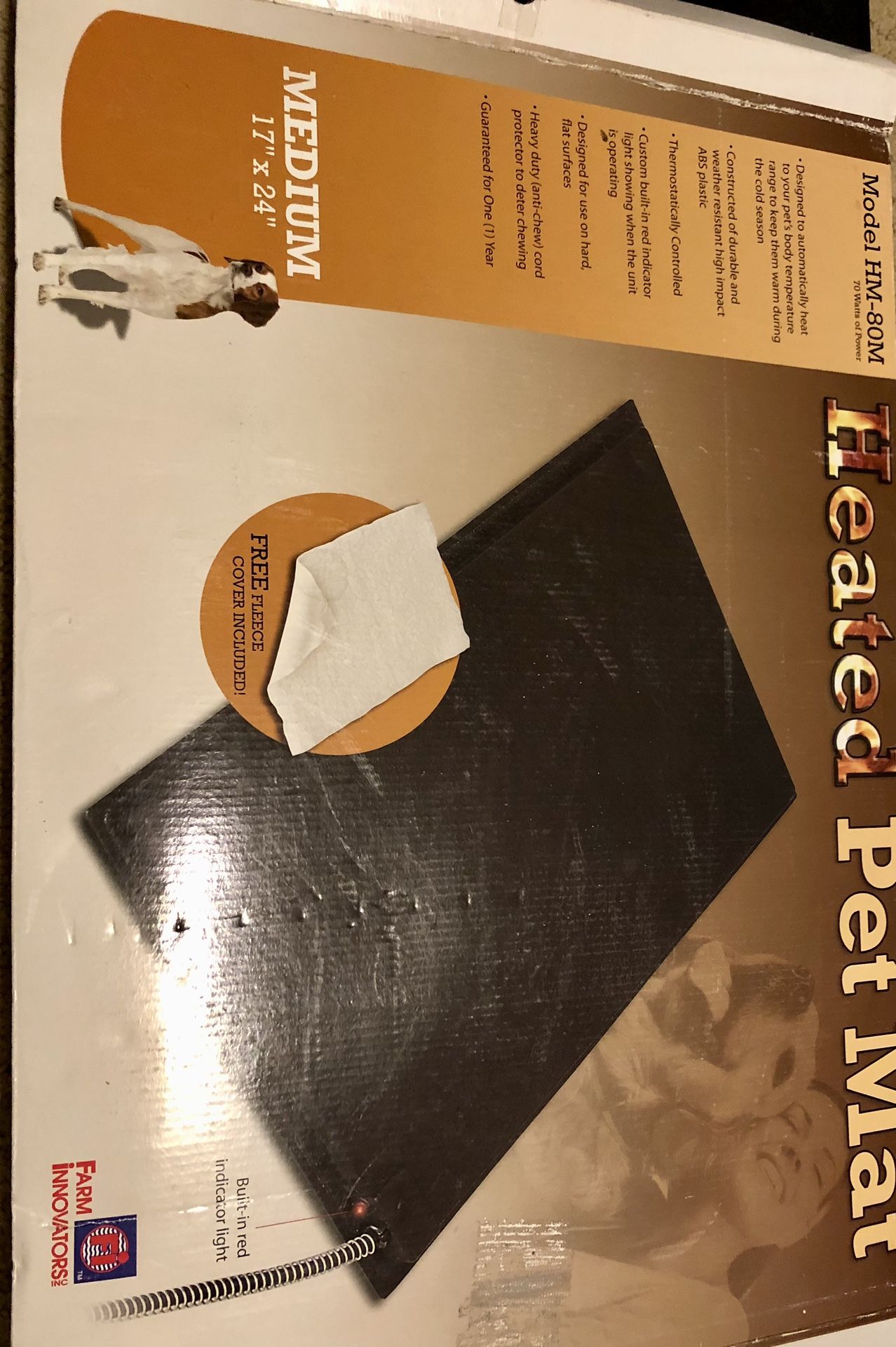 Heated Pet Mat 17”x24”