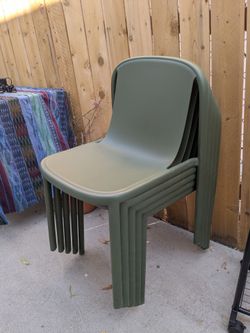 Blu Dot Decade chairs (set 5) olive green