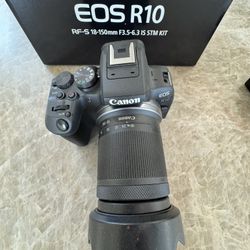 Canon EOS R10 RF-S18-150mm F3.5-6.3 is STM Lens Kit, Mirrorless Vlogging Camera, 24.2 MP, 4K Video, DIGIC X Image Processor, High-Speed Shooting, Subj