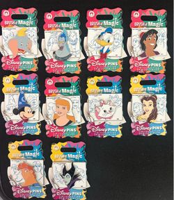 Disney Brush of Magic Pins. 10 pins pin lot