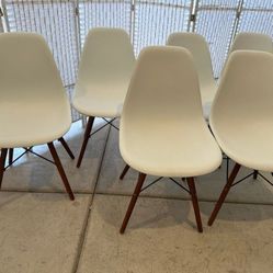 6 White Chairs
