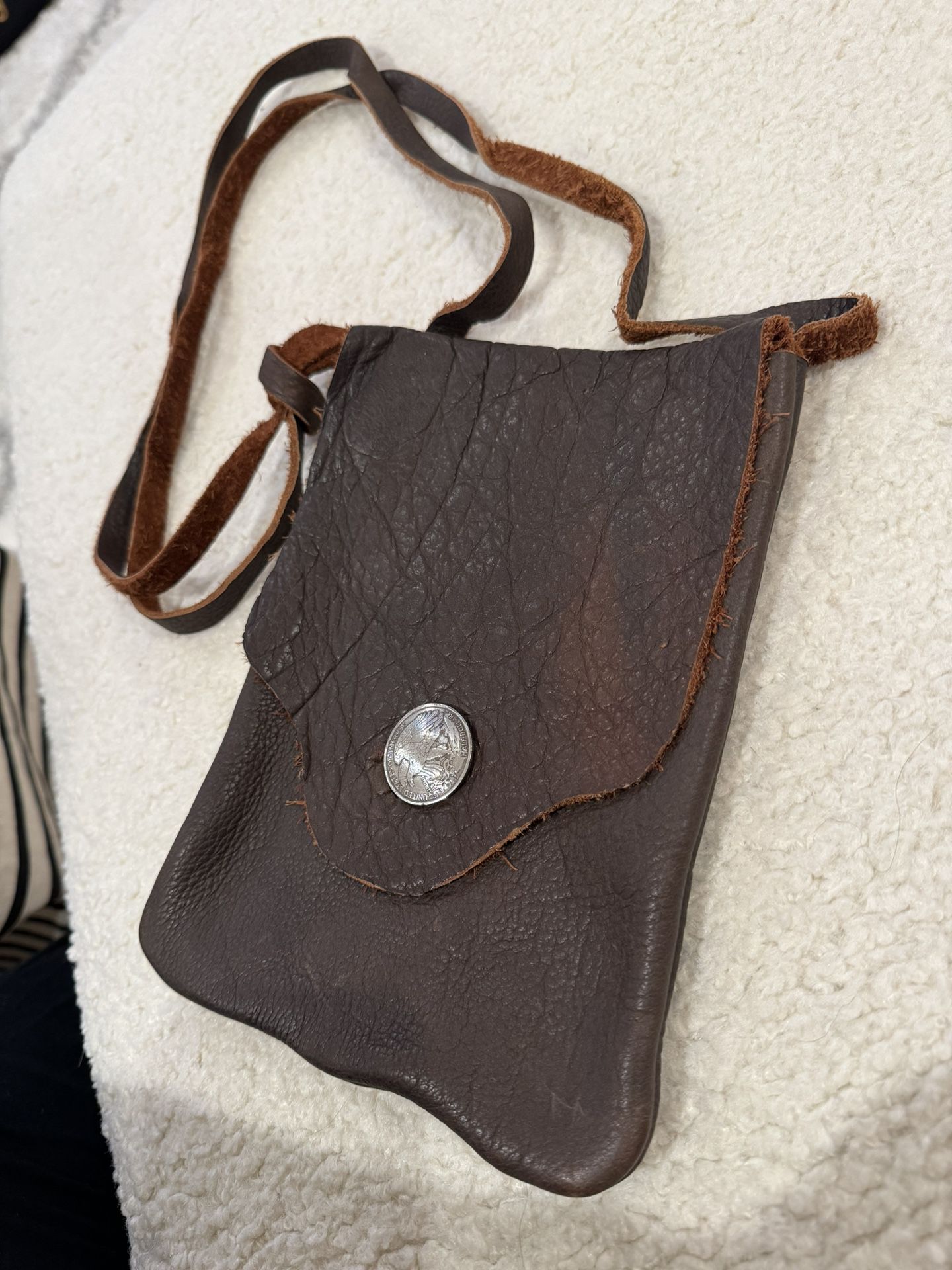 Leather Purse With Coin 