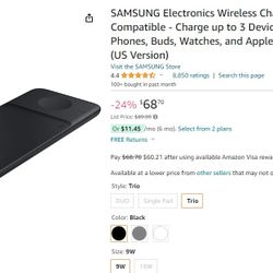 Samsung Wireless Charger Trio $40