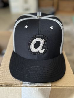 Atlanta Braves Red X Jacket 24K White Rose Gold Button Soutache Fitted Hat Cap