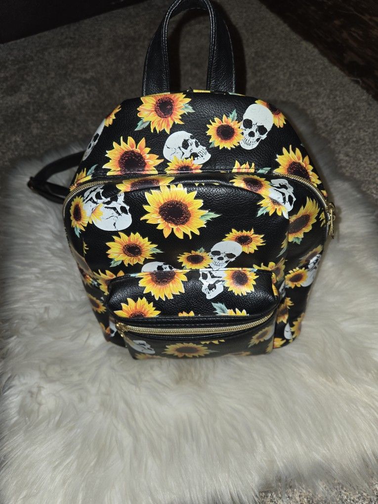 Sunflower/Skull Bag 