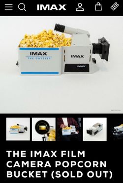 IMAX FILM CAMERA POPCORN BUCKET