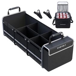 Waterproof Trunk Organizer w/ Insulated Cooler Bag – $20