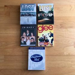 Lot of 5 TV Television DVDs Lost, Friends, Glee, American Idol