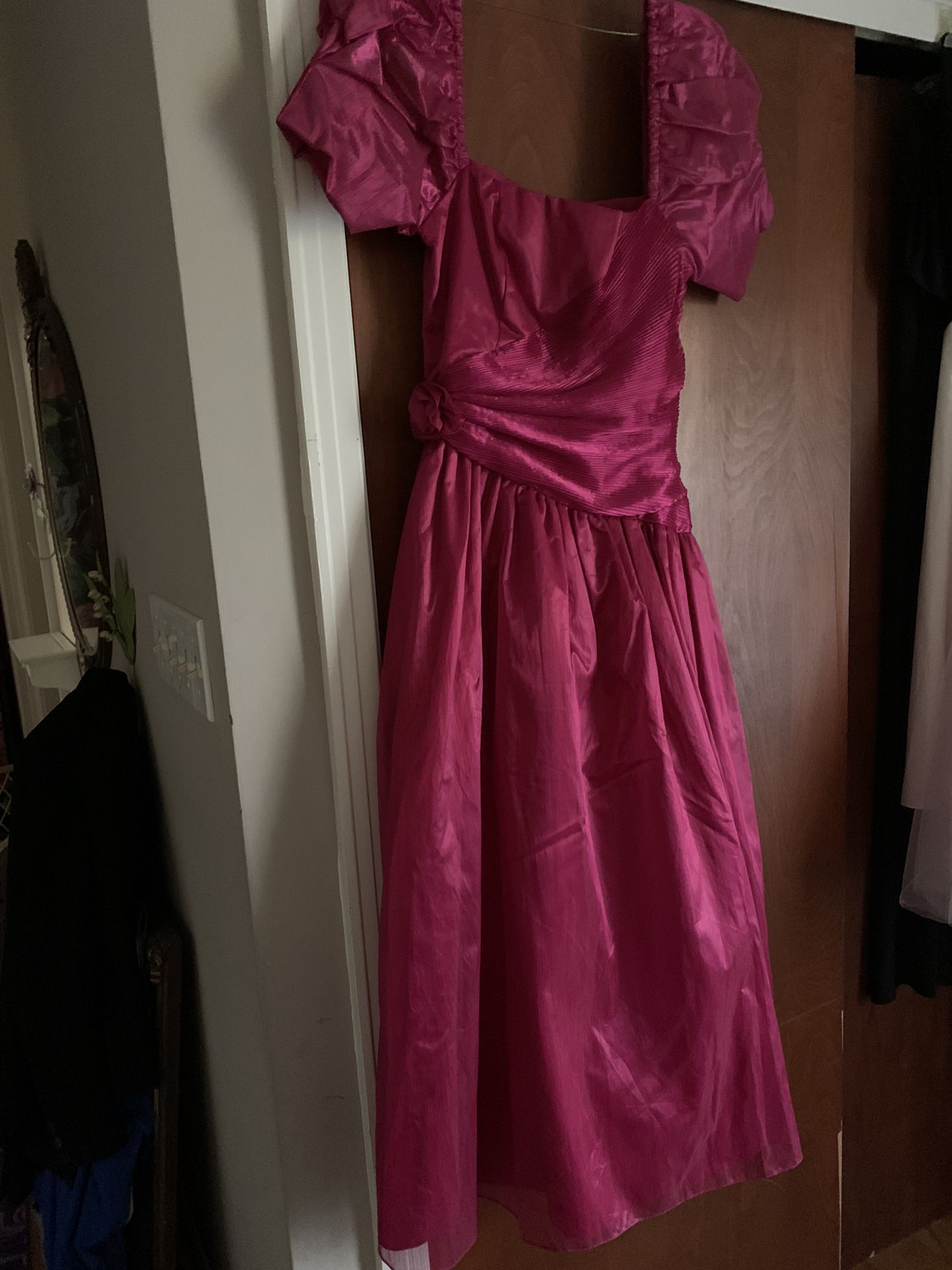 Vintage Raspberry Pink Gown