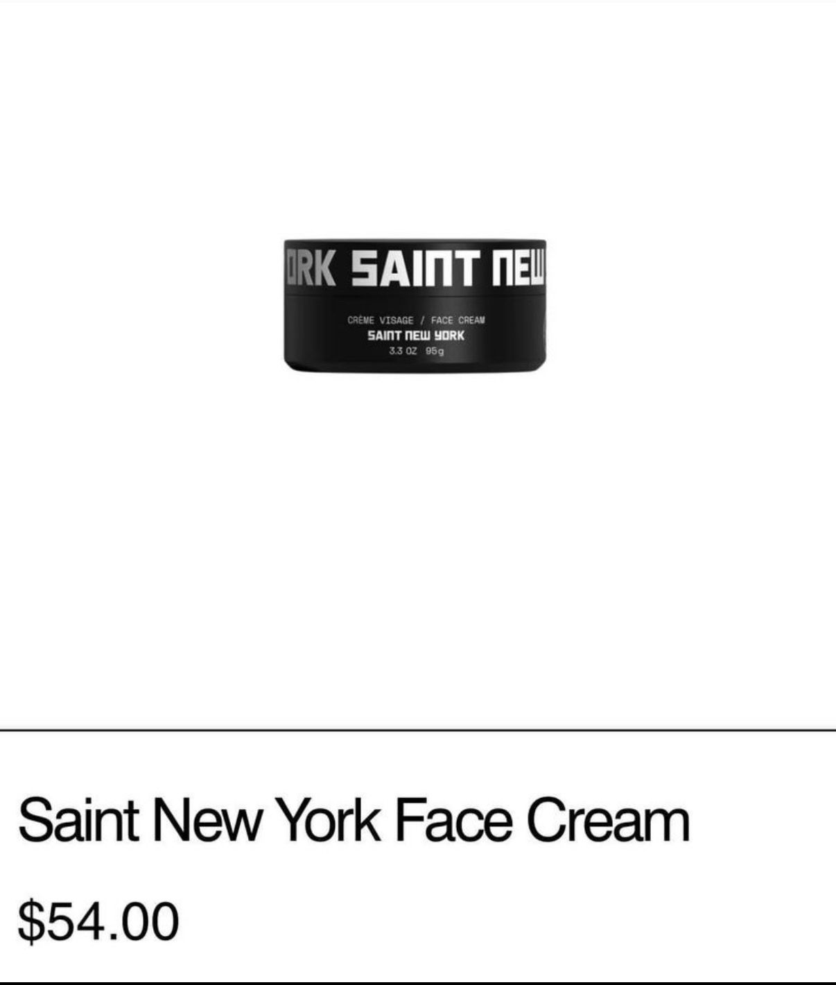 Saint New York Face Cream
