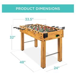 Best Choice Products 48in Competition Sized Foosball Table for Home, Game Room w/ 2 Balls, 2 Cup Holders