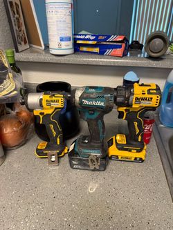 DeWalt and Makita Brushless Drill Set