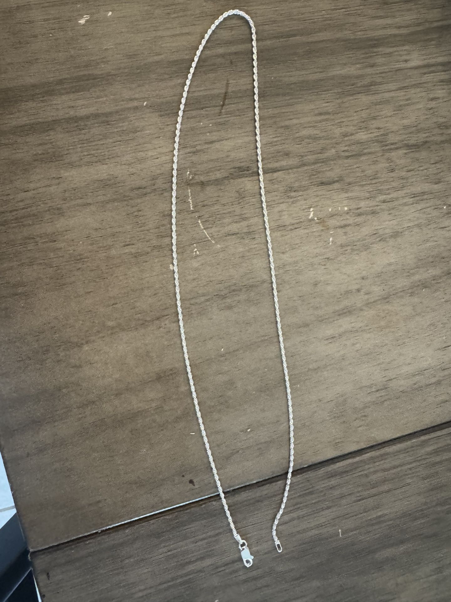 Silver Rope chain 18”