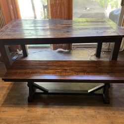 Rustic Dining Table $40.00 Bench $20.00