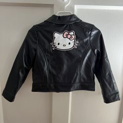 Macys Toddler Girls Hello Kitty Sanrio Embroidered Faux-Leather Jacket