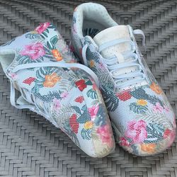 Men’s blue NO BULL Super Fabric Multicolor Floral Low top Athletic Sneakers