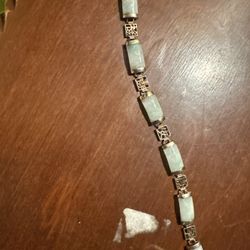 Silver Bracelet With Jade