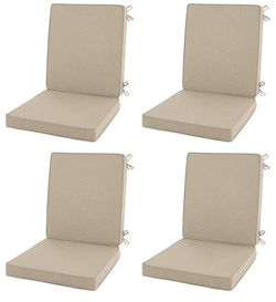Fitfree
  
Outdoor Chair Cushions, Water-Resistant & Fade-Resistant, Patio Furniture Lawn Dining Chair Seat Replacement with Mid Back, Ties Zipper, Re