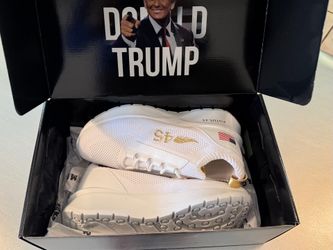 Trump “POTUS” white athletic shoes BRAND NEW sz 6/7.5