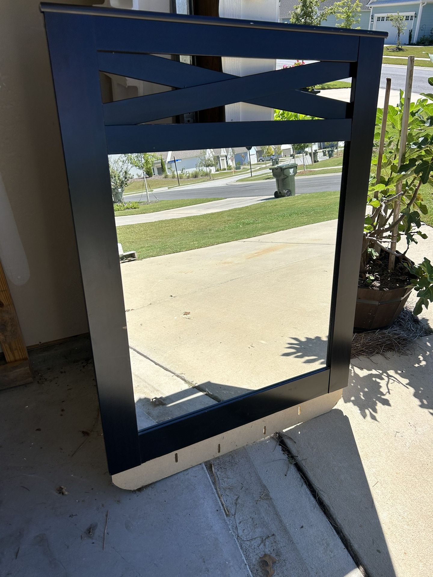 Dresser Mirror Brownish Black.  Heavy sturdy 