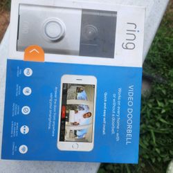 Ring -  Video Doorbell - Battery - Satin Nickel Brand New