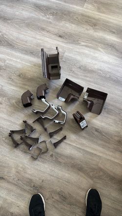 New Brown vinyl gutter parts
