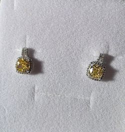 Citrine 925 Silver Earrings