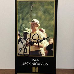 Jack Nicklaus Autographed 1993 Golf Card