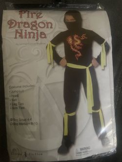 Fire dragon Ninja costume brand new