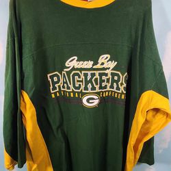 Vintage 1998 NFL Green Bay Packers Long Sleeve Football Graphic Shirt Men:  XL