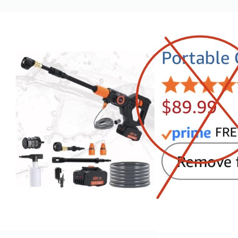 New! Portable Pressure Washer Cordless,Battery Powered