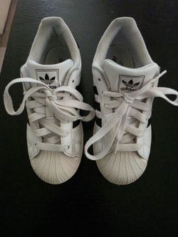 Boys white Adidas size 4 1/2