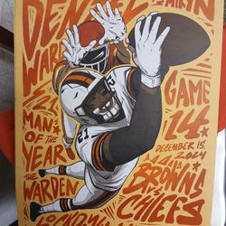 2024 Cleveland Browns Game Day Poster 12/15/24 Vs Kansas City Chiefs SGA